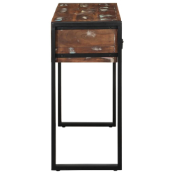 Konsola Stolik Wielokolorowy 100x35x75 cm Drewno lite odzyskane