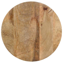 Stolik boczny czarny Ø37x45 cm lite drewno mango
