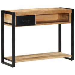 Konsola Stolik 100x35x75 cm lite drewno surowe mango