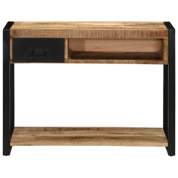 Konsola Stolik 100x35x75 cm lite drewno surowe mango