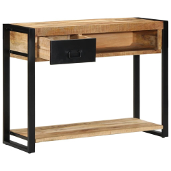 Konsola Stolik 100x35x75 cm lite drewno surowe mango