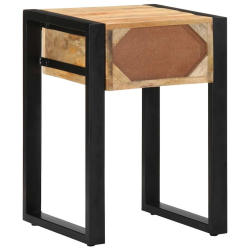 Stolik boczny 35x35x50 cm lite drewno surowe mango