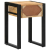 Stolik boczny 35x35x50 cm lite drewno surowe mango