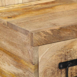 Szafka nocna, 60x32x80 cm, surowe drewno mango