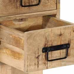 Szafka nocna, 60x32x80 cm, surowe drewno mango