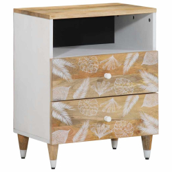 Szafka nocna, 50x33x60 cm, lite drewno mango