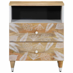 Szafka nocna, 50x33x60 cm, lite drewno mango