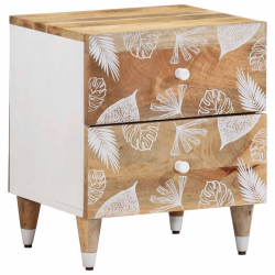 Szafka nocna, 40x33,5x46 cm, lite drewno mango