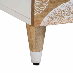 Szafka nocna, 40x33,5x46 cm, lite drewno mango