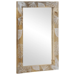 Lustro łazienkowe 50x3x70 cm lite drewno mango