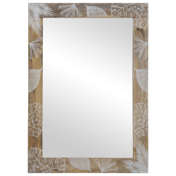 Lustro łazienkowe 50x3x70 cm lite drewno mango