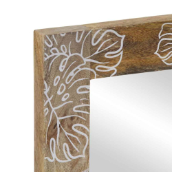 Lustro łazienkowe 50x3x70 cm lite drewno mango