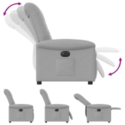 Elektryczny fotel rozkładany Cloud Grey Fabric