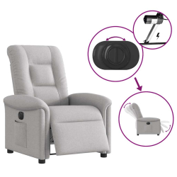 Elektryczny fotel rozkładany Cloud Grey Fabric