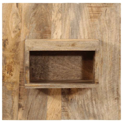 Szafka nocna, 50x27x50 cm, surowe drewno mango