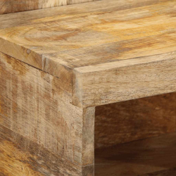 Szafka nocna, 50x27x50 cm, surowe drewno mango