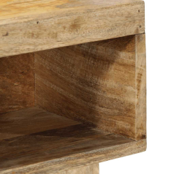 Szafka nocna, 50x27x50 cm, surowe drewno mango