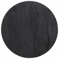 Stolik boczny czarny Ø40x40 cm lite drewno mango