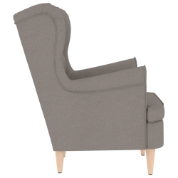 Fotel, kolor taupe, 74x84x100 cm, obity tkaniną
