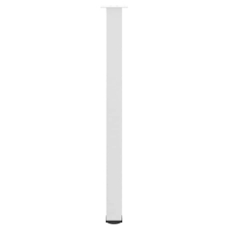 Nogi do stolika kawowego, 4 szt., biale, 110-112 cm, stal