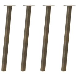 Nogi do stolika kawowego, 4 szt., naturalna stal, 72 cm, stal