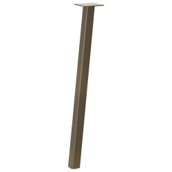 Nogi do stolika kawowego, 4 szt., naturalna stal, 72 cm, stal