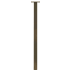 Nogi do stolika kawowego, 4 szt., naturalna stal, 72 cm, stal