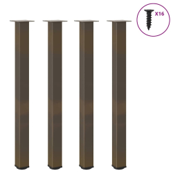 Nogi do stolika kawowego, 4 szt., naturalna stal, 110-112 cm