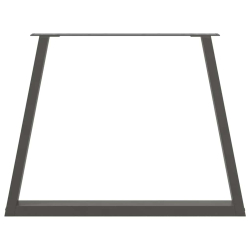 Nogi stołu jadalnego w kształcie litery V 2 szt. Antracyt Stal