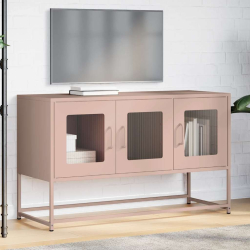 Szafka RTV, różowa, 100,5x39x60,5 cm, stal walcowana na zimno