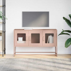 Szafka RTV, różowa, 100,5x39x60,5 cm, stal walcowana na zimno