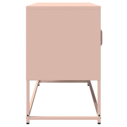 Szafka RTV, różowa, 100,5x39x60,5 cm, stal walcowana na zimno