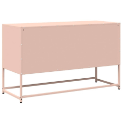 Szafka RTV, różowa, 100,5x39x60,5 cm, stal walcowana na zimno