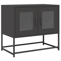 Szafka RTV, czarna, 68x39x60,5 cm, stal walcowana na zimno