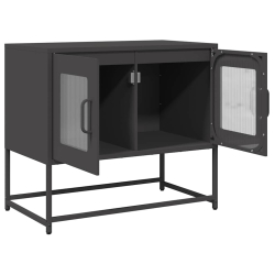 Szafka RTV, czarna, 68x39x60,5 cm, stal walcowana na zimno