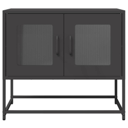 Szafka RTV, czarna, 68x39x60,5 cm, stal walcowana na zimno