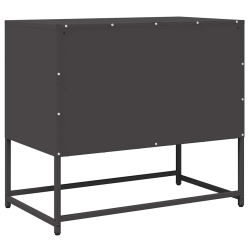 Szafka RTV, czarna, 68x39x60,5 cm, stal walcowana na zimno