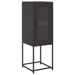 Komoda Czarna 36x39x107 cm Stal walcowana na zimno