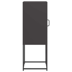 Komoda Czarna 36x39x107 cm Stal walcowana na zimno