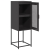 Komoda Czarna 36x39x107 cm Stal walcowana na zimno