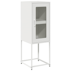 Komoda Biała 36x39x107 cm Stal walcowana na zimno