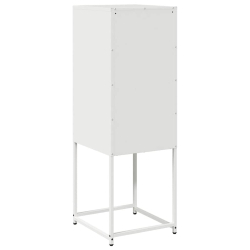 Komoda Biała 36x39x107 cm Stal walcowana na zimno