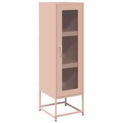 Komoda wysoka różowa 36x39x123 cm Stal walcowana na zimno