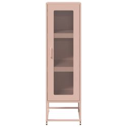 Komoda wysoka różowa 36x39x123 cm Stal walcowana na zimno