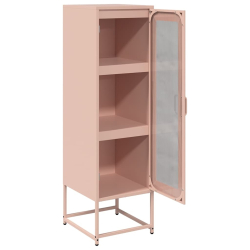 Komoda wysoka różowa 36x39x123 cm Stal walcowana na zimno
