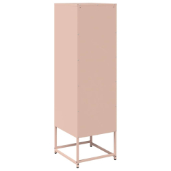 Komoda wysoka różowa 36x39x123 cm Stal walcowana na zimno