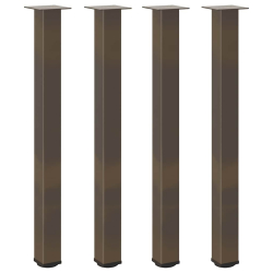 Nogi do stolika kawowego, 4 szt., naturalna stal, 100-102 cm