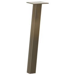 Nogi do stolika kawowego, 4 szt., naturalna stal, 42 cm, stal