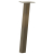 Nogi do stolika kawowego, 4 szt., naturalna stal, 42 cm, stal