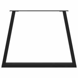 Nogi do stołu jadalnego w kształcie litery V 3 szt. Czarne Stal